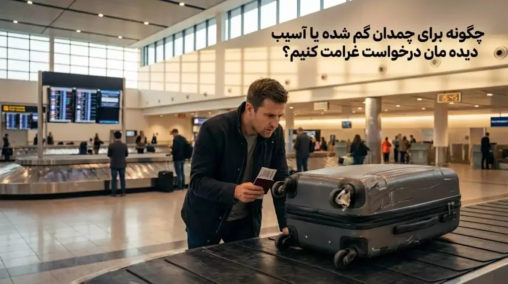 چگونه برای چمدان گم شده یا آسیب دیده مان درخواست غرامت کنیم؟