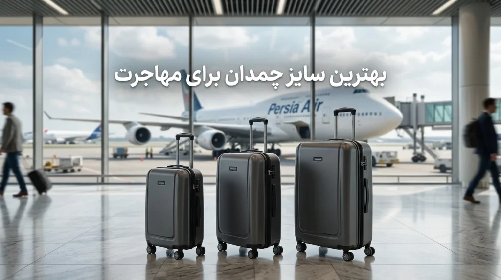 سایز چمدان برای مهاجرت